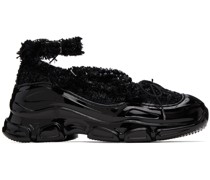 Black Criss-Cross Tracker Ballerina Flats