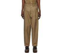 Tan Pleated Trousers