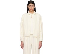 White Curved Armhole Jacket