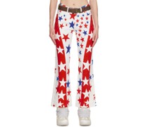 White Jacquard Denim Jeans