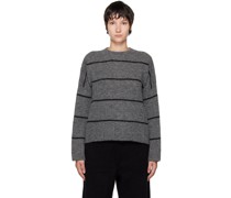 Gray Striped Sweater