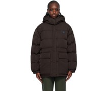 Brown Hooded Down Jacket