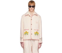 Beige Embroidered Jacket