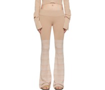 Beige Polyester Lounge Pants