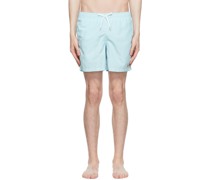 Blue Polyester Swim Shorts