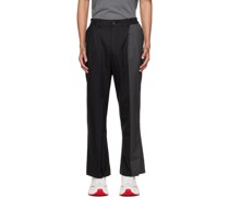 Black Patchwork Trousers