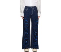 Blue Cut Out Jeans