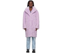 Purple Camille Cocoon Faux-Fur Coat