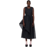 Navy Fang Midi Dress