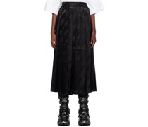 Black Monogram Maxi Skirt