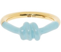 SSENSE Exclusive Blue Alan Crocetti Edition Knot Ring