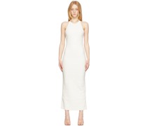 White Icon Halter Long Dress