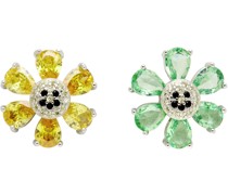 Green & Yellow Happy Flower Earrings