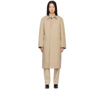 Beige Oversized Trench Coat