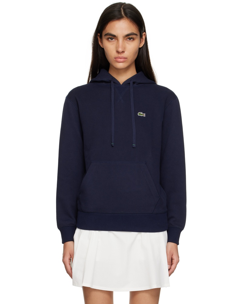 Lacoste Damen Navy Patch Hoodie