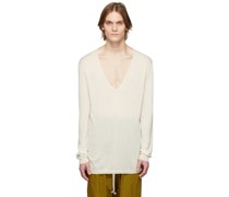 Off-White Oversized V-Neck Sweater