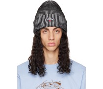 Black Tri-Color Beanie