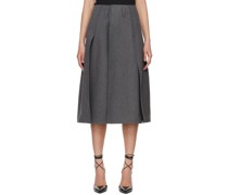Gray Serra Midi Skirt