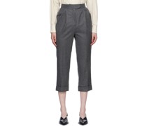 Gray Rolled Trousers