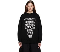 Black Translation Sweater