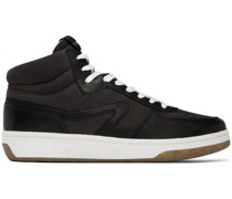 Brown & Black Retro Court Mid Sneakers