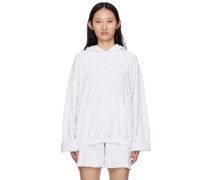 White Terry Hoodie