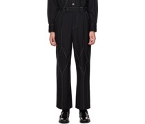 Black Panel Trousers
