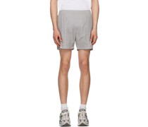 Gray Pleated Shorts