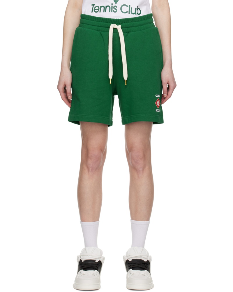Casablanca Paris Damen Green 'Casa Sport' Shorts