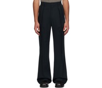 Black Semi Flared Trousers