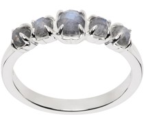 Silver Halo Cluster Ring