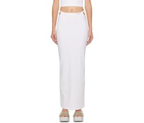 White Cutout Maxi Skirt