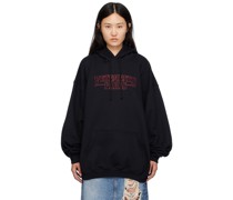 Black Printed Hoodie