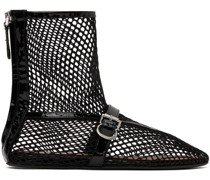 Black Fishnet High Boots