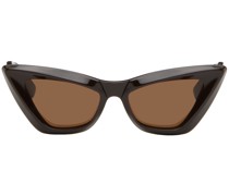 Brown Angle Pointed Cat-Eye Sunglasses