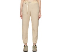 Beige Belted Pants