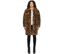 Brown Leopard Reversible Fur Coat