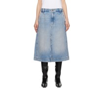 Blue Charlene Denim Midi Skirt
