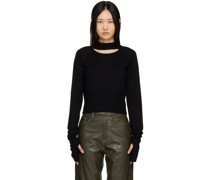 Black Cutout Sweater