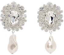 Silver Crystal & Pearl Earrings