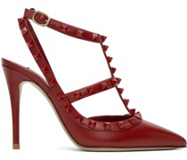 Red Caged Rockstud Heels