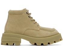 Tan Tribeca Lace-Up Boots