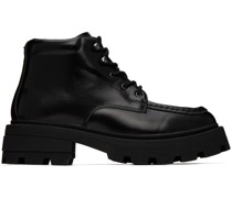 Black Tribeca Lace-Up Boots