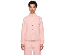 Pink Patch Pocket Denim Shirt