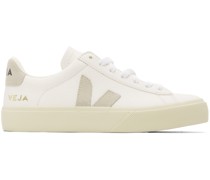 White & Taupe Campo Sneakers