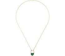 Gold Cadenas Cœur Malachite Necklace