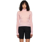 Pink Sheer Turtleneck