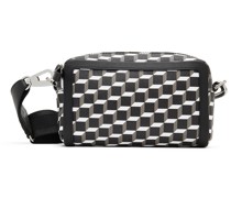 Black Cube Box Messenger Bag