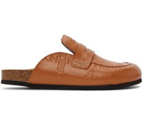Tan Leather Mule Loafer