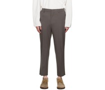 Gray Tapered Trousers